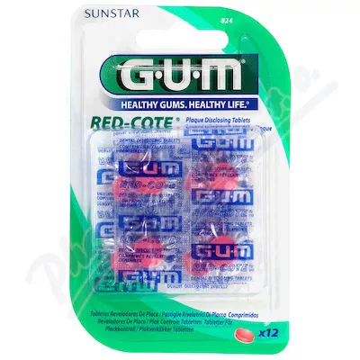 G.U.M Tablety k indikaci zubního plaku 12ks B824