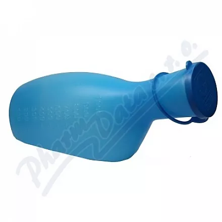 Butelka na mocz z zakrętką niebieska 1l