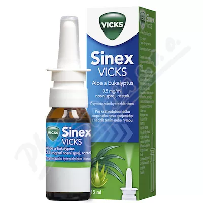 Sinex Vicks aloe+eucal 0,5mg/ml nas.spr.1x15ml/7,5