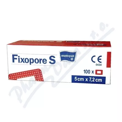 Fixopore S sterilní náplast 5x7.2cm 100ks