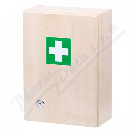 Drewniana apteczka z wypełnieniem ZM05 5 osób