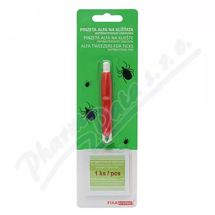 FIXAprotect pinzeta alfa na klíšťata+ubrousek