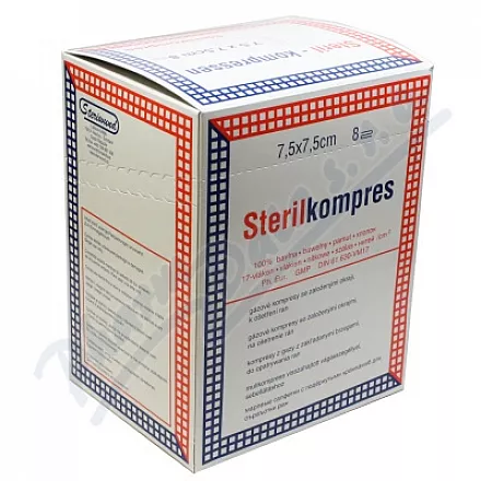 Gaza comppr.ster.7.5x7.5cm/25x2 8ply.Steriwund