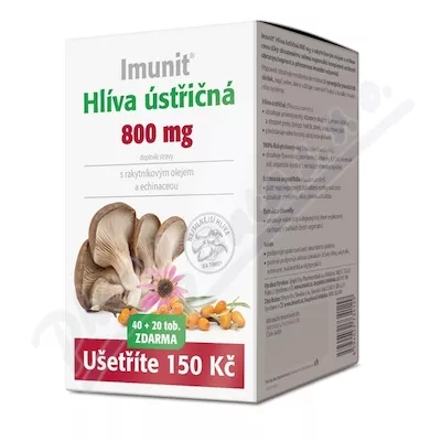 Hlíva ústř.800mg s rakyt. a echi. Imunit 40+20tob