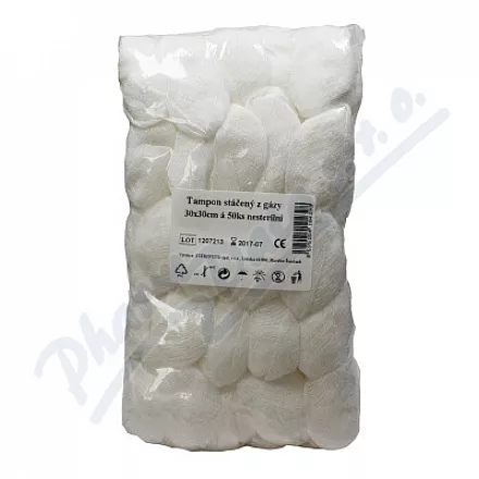 Tampon z gazy 30x30/50szt Steriwund