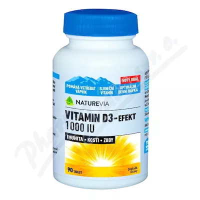 NatureVia Witamina D3-Effect 1000 IU tbl.90