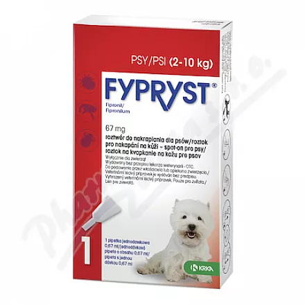 Fypryst Dogs spot-on dla psów 1x0,67ml - Veterinární přípravky a potřeby pro vaše mazlíčky.