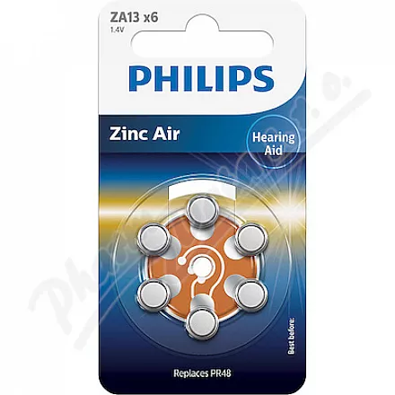 Baterie do aparatów słuchowych PHILIPS ZA13B6A/00 6szt