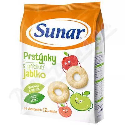 Sunarka dětský snack jablkové prstýnky 50g