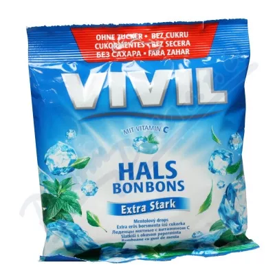 Vivil Extra strong mentol+witamina C bez cukru 60g