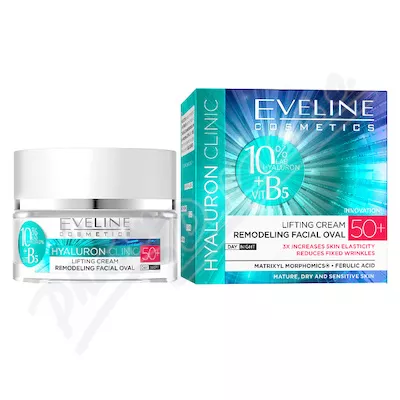 EVELINE HYALURON CLINIC 50+ Denní/noční krém 50ml