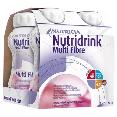 Nutridrink Multi Fibre z truskawkami 4x200ml