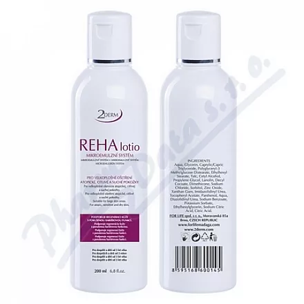 2DERM REHA lotio 200ml - tělová mléka,oleje,krémy,másla,