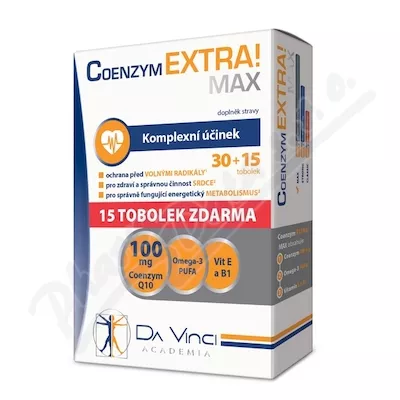 Koenzym EXTRA! Max 100mg DWIE tubki 30+15 GRATIS