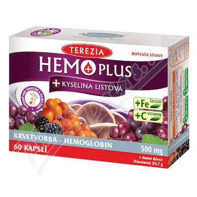 TEREZIA Hemoplus+kwas foliowy cps.60