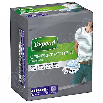 Depend Normal majtki na nietrzymanie moczu dla mężczyzn rozmiar S/M 10szt