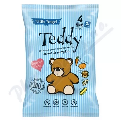Bezlepkový snack Teddy pro děti BIO 4x15g