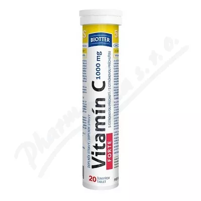 Biotter Vitamín C 1000mg FORTE 20ks šumivých tbl.