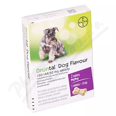 Drontal Dog Flavour 150/144/50mg psy tbl.2 - Veterinární přípravky a potřeby pro vaše mazlíčky.