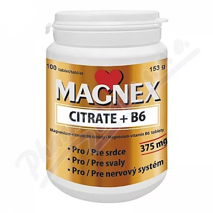 Cytrynian Magnex 375mg+B6 tbl.100