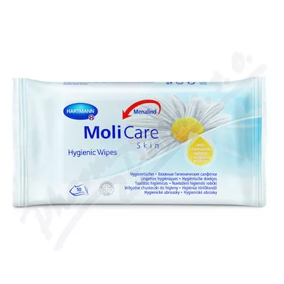 MoliCare Skin Hygienické ubrousky 10ks - intimní hygiena, ubrousky,intimní vlhčené ubrousky,ubrousky na intimní hygienu,