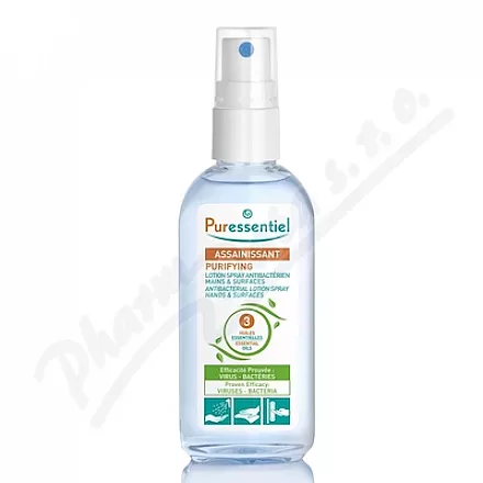 PURESSENTIEL Czyszczący roztwór antybakteryjny w sprayu 80ml
