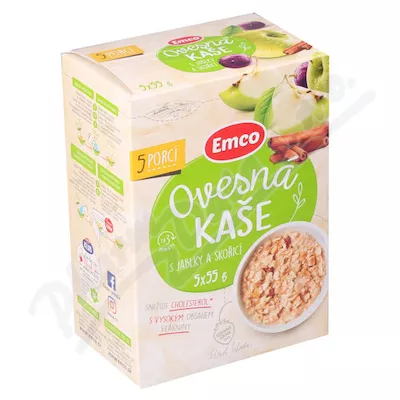 EMCO Ovesná kaše s jablky a skořicí 5x55g