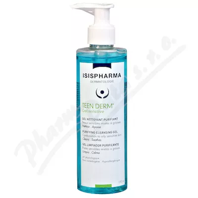 ISISPHARMA Teen Derm Gel sensitive 250ml - odličování,odličování obličeje,čištění obličeje,čistění pleti,