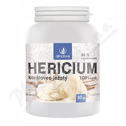 Allnature Hericium Korálovec ježatý cps.100