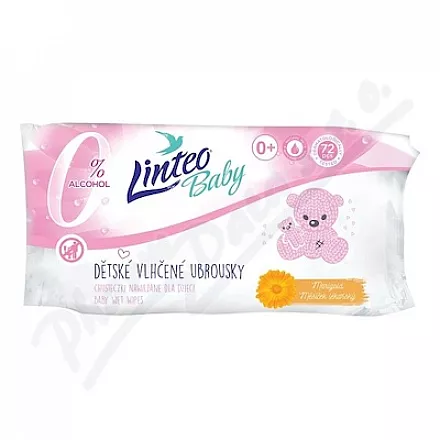 Linteo Baby Vlhčené ubrousky s měsíčkem lék.72ks