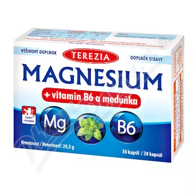 TEREZIA Magnesium+vitamin B6 a meduňka cps.30