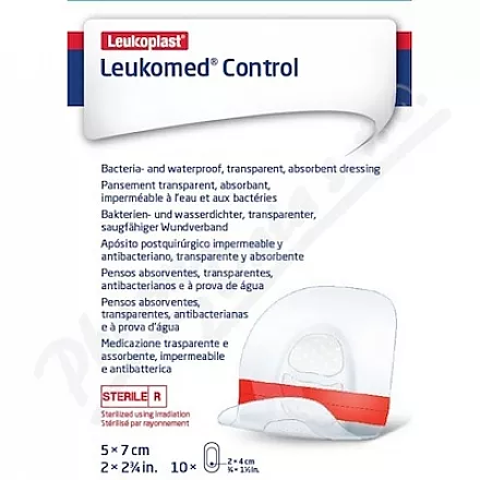 Leukoplast Leukomed Control abs.krytí 5x7cm 10ks