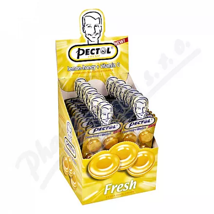 Pectol krople cytrynowe z wit.C pudełko 24 blistry