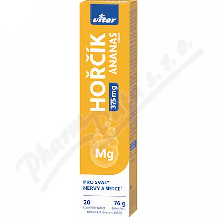 Vitar Magnesium 375mg ananas tbl.eff.20