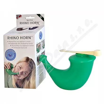 Dzbanek do płukania z nosem nosorożca - zielony
