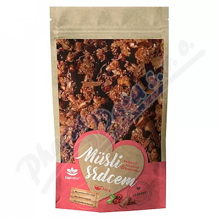 Topnatur Müsli srdcem belgi.čokoláda&brusinky 350g