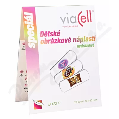 Viacell D122F dětské obrázko.náplasti 20x60mm 20ks