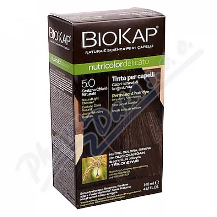 BIOKAP Farba do włosów 5.0 Kasztan Naturalny Jasny 140ml - vlasová péče,péče o vlasy,