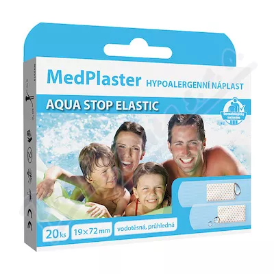 MedPlaster Náplast AQUA stop elastic 19x72mm 20ks