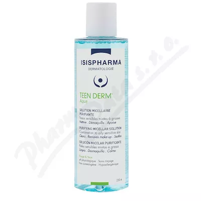 ISISPHARMA Teen Derm Aqua 250ml - odličování,odličování obličeje,čištění obličeje,čistění pleti,