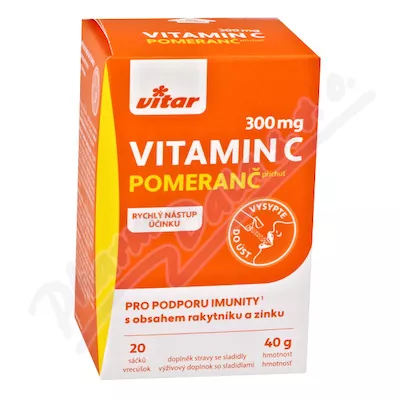 Vitar Vitamin C 300mg+rakytník+zinek 20x2g