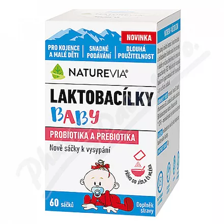NatureVia Laktobacílky baby 60 sáčků