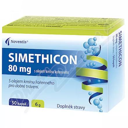 SIMETHICON 80mg z olejem z korzenia czarnuszki cps.50