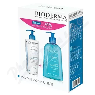 BIODERMA Atoderm krem 500ml + żel pod prysznic 500ml