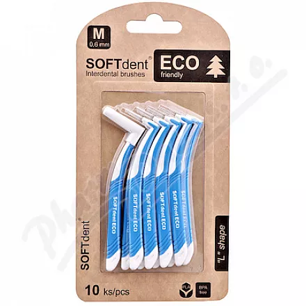 SOFTdent ECO szczoteczka międzyzębowa zakrzywiona 0,6mm 10szt