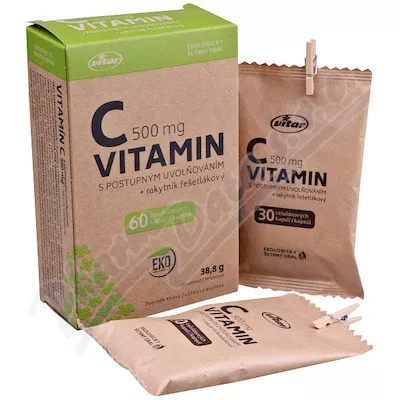 Vitar Witamina C 500mg+ Rokitnik zwyczajny ECO cps.60