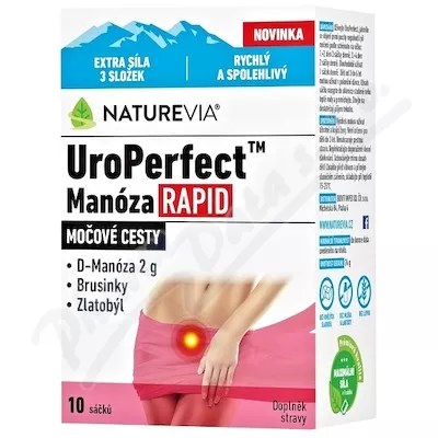 NatureVia UroPerfect Manóza Rapid 10 sáčků