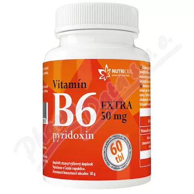 Vitamín B6 EXTRA pyridoxin 50mg tbl.60