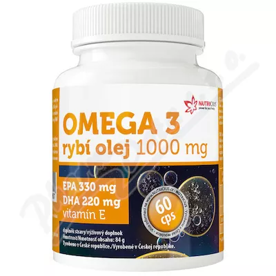 Omega 3 Rybí olej 1000mg EPA330mg/DHA220mg cps.60