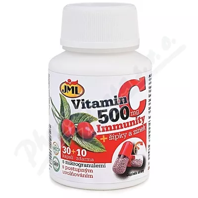 JML Vitamin C 500mg + šípky a zinek cps.30+10